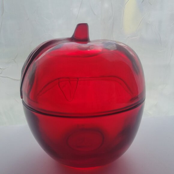 Partylite Red Apple Glass Tealight Votive  Candle Holder New - Picture 3 of 7